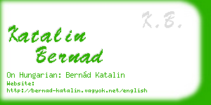 katalin bernad business card